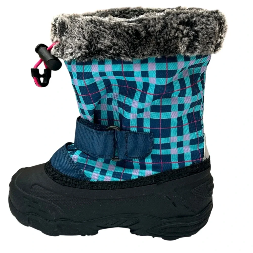 Kamik Toddler Girls Waterproof Snow Winter Boots Size 9 Aqua Pink Navy Teal‎